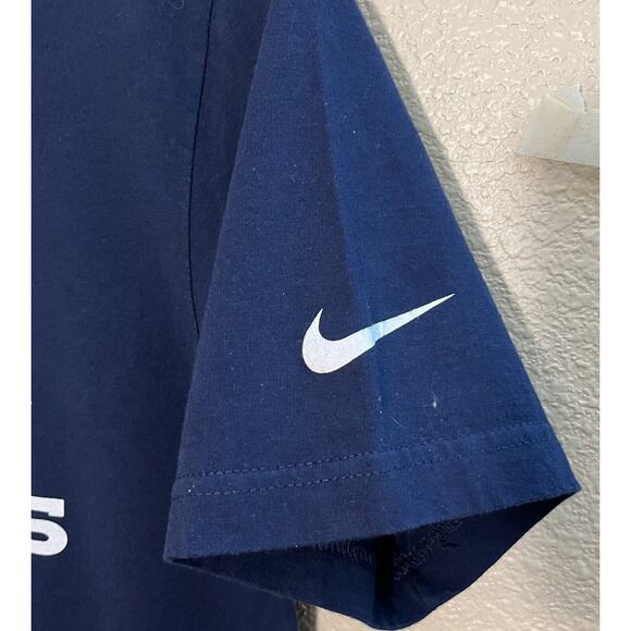 Denver Broncos Nike T-Shirt Blue Small Logo Adult S NFL Football Pre-owned - Picture 3 of 4